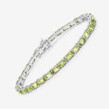 Genuine Green Peridot Tennis Bracelet