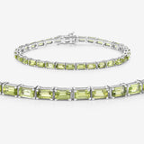 Genuine Green Peridot Tennis Bracelet