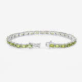 Genuine Green Peridot Tennis Bracelet