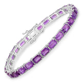 Genuine Purple Amethyst Tennis Bracelet