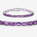 Genuine Purple Amethyst Tennis Bracelet