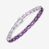 Genuine Purple Amethyst Tennis Bracelet