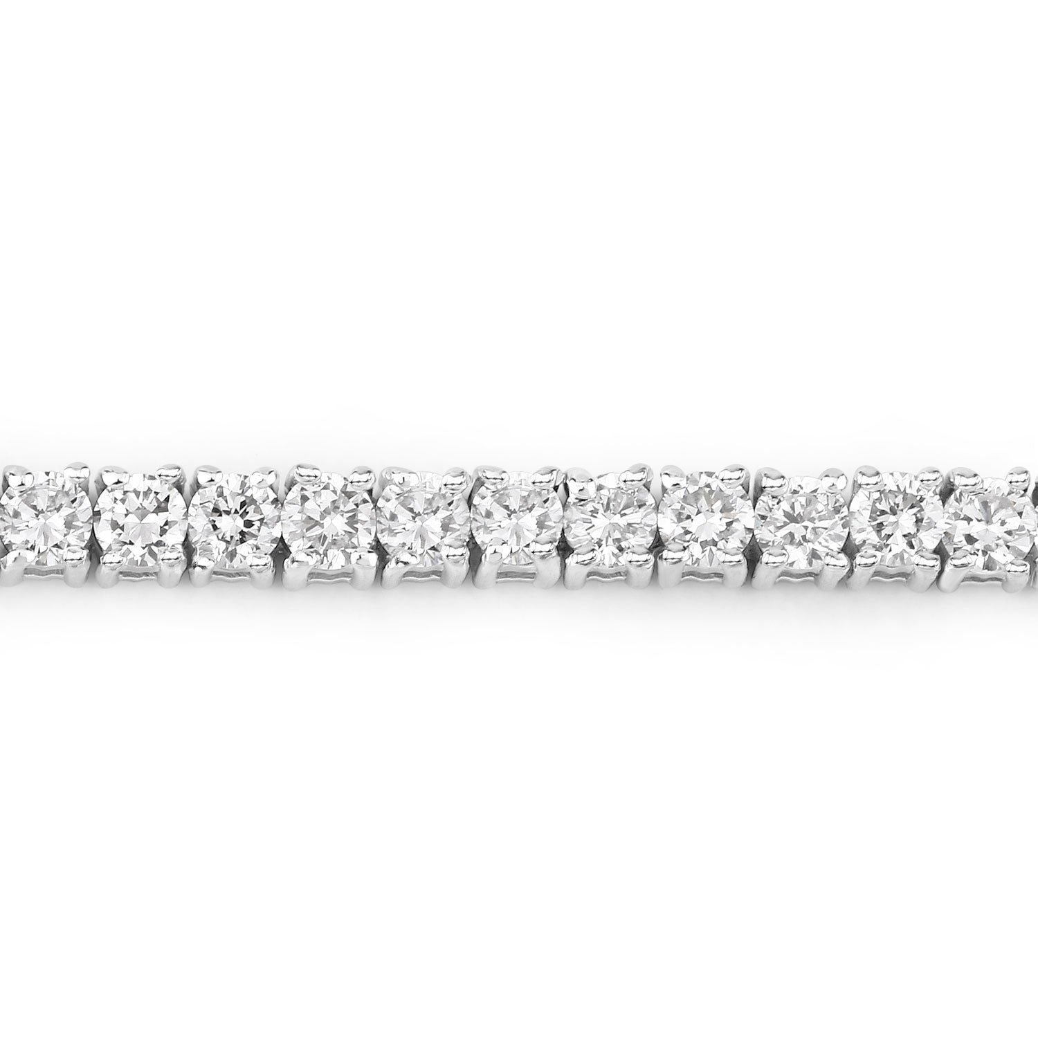 3.35 Cttw Round White Lab Grown Diamond Rhodium over Silver Tennis Bracelet