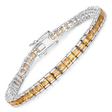 Genuine Citrine Yellow Tennis Bracelet