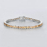 Genuine Citrine Yellow Tennis Bracelet