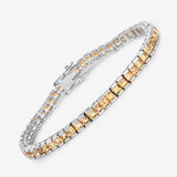 Genuine Citrine Yellow Tennis Bracelet