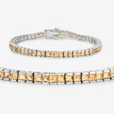 Genuine Citrine Yellow Tennis Bracelet