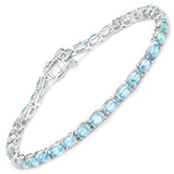 Genuine Blue Zircon Tennis Bracelet