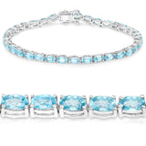 Genuine Blue Zircon Tennis Bracelet