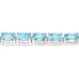 Genuine Blue Zircon Tennis Bracelet