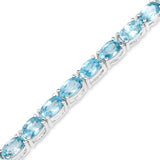 Genuine Blue Zircon Tennis Bracelet