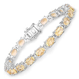 Genuine Yellow Citrine Tennis Bracelet