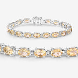 Genuine Yellow Citrine Tennis Bracelet