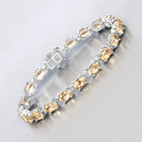 Genuine Yellow Citrine Tennis Bracelet