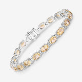 Genuine Yellow Citrine Tennis Bracelet