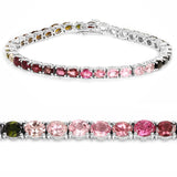 Genuine Tourmaline Tennis Bracelet