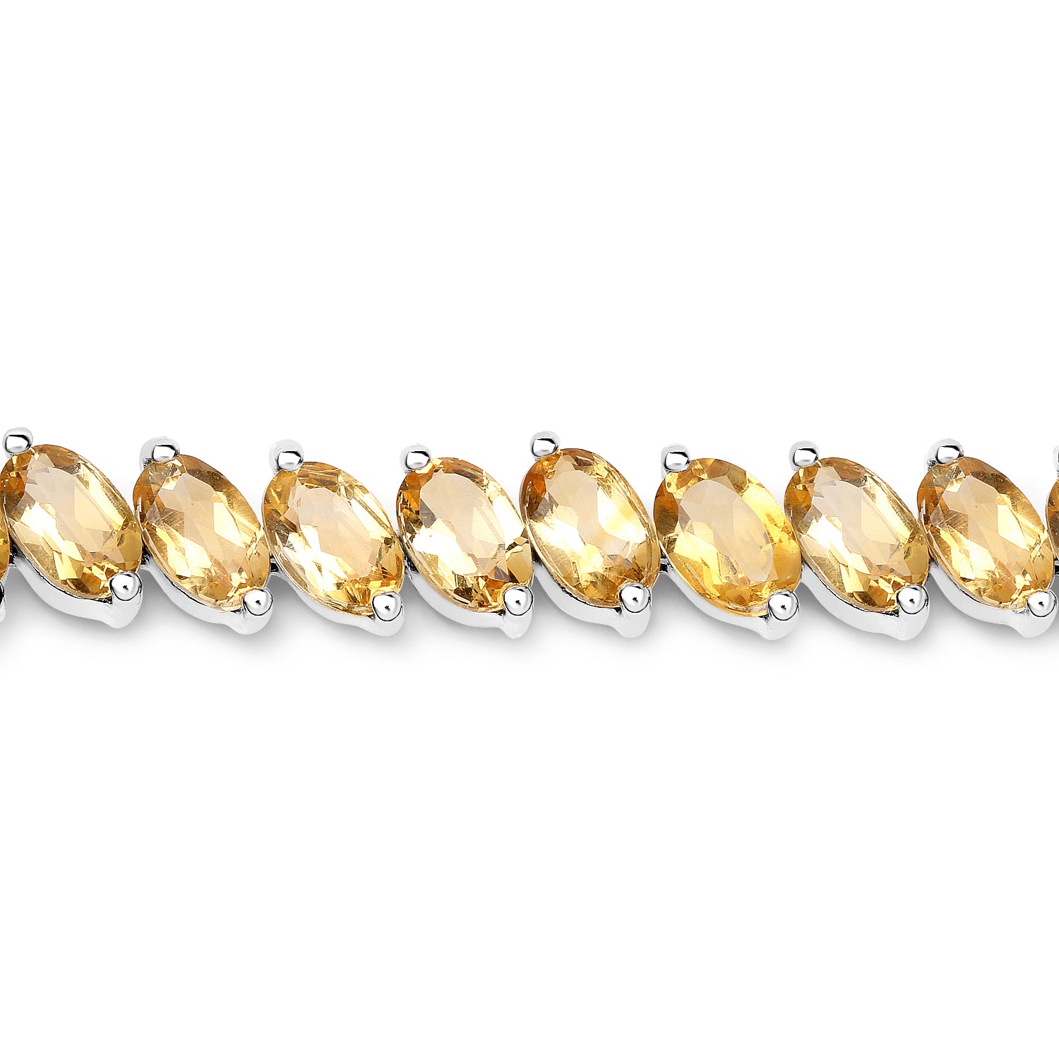 Genuine Yellow Citrine Tennis Bracelet