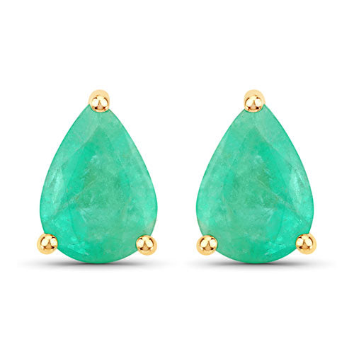 Genuine Zambian 10k Gold Teardrop Earrings Stud