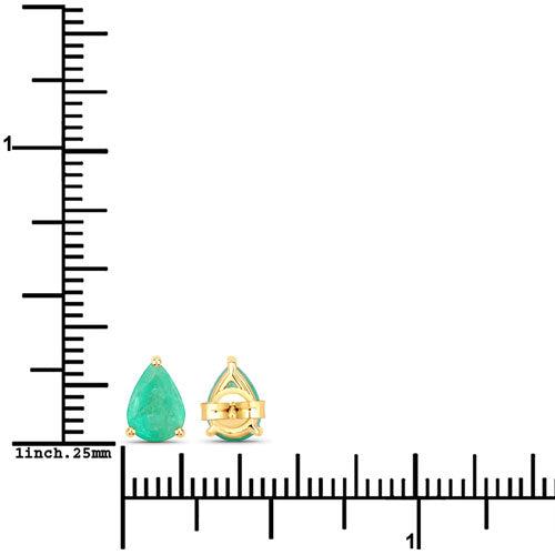 Genuine Zambian 10k Gold Teardrop Earrings Stud