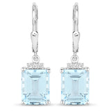 Blue Topaz Dangle Earrings