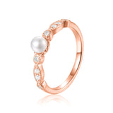 Fresh Water Round Pearl Ring - FineColorJewels