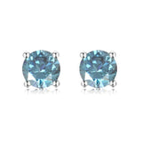 Blue Moissanite Jewelry Set - FineColorJewels