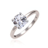 White Topaz Solitaire Engagement Ring