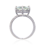 Green Amethyst Oval Cocktail Ring