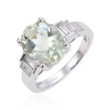 Green Amethyst Ring Cocktail Ring