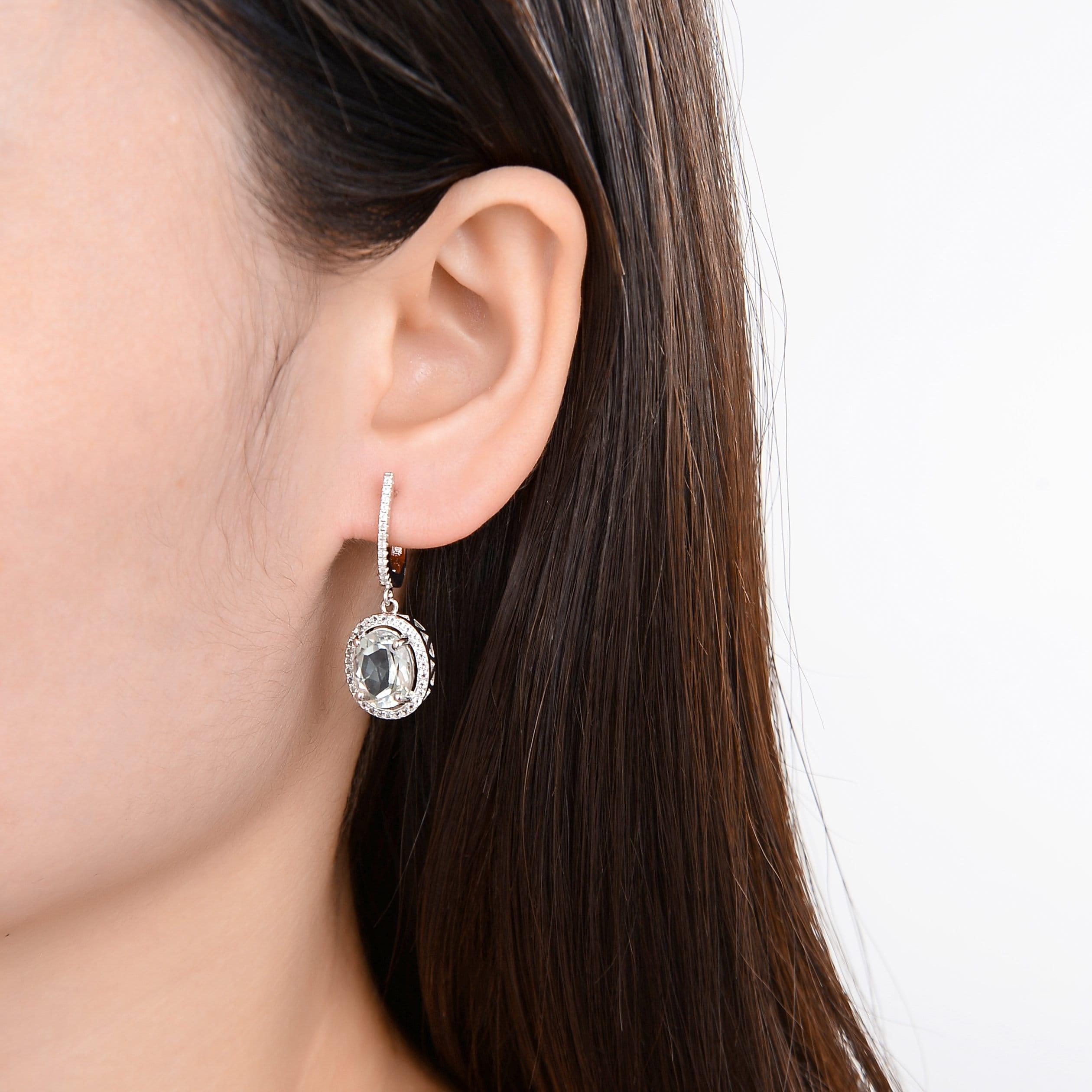 Green Amethyst Oval Earrings FineColorJewels dla-dm-discount-all-154898