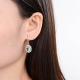Green Amethyst Oval Earrings