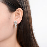 Green Amethyst Dual Stone Earrings