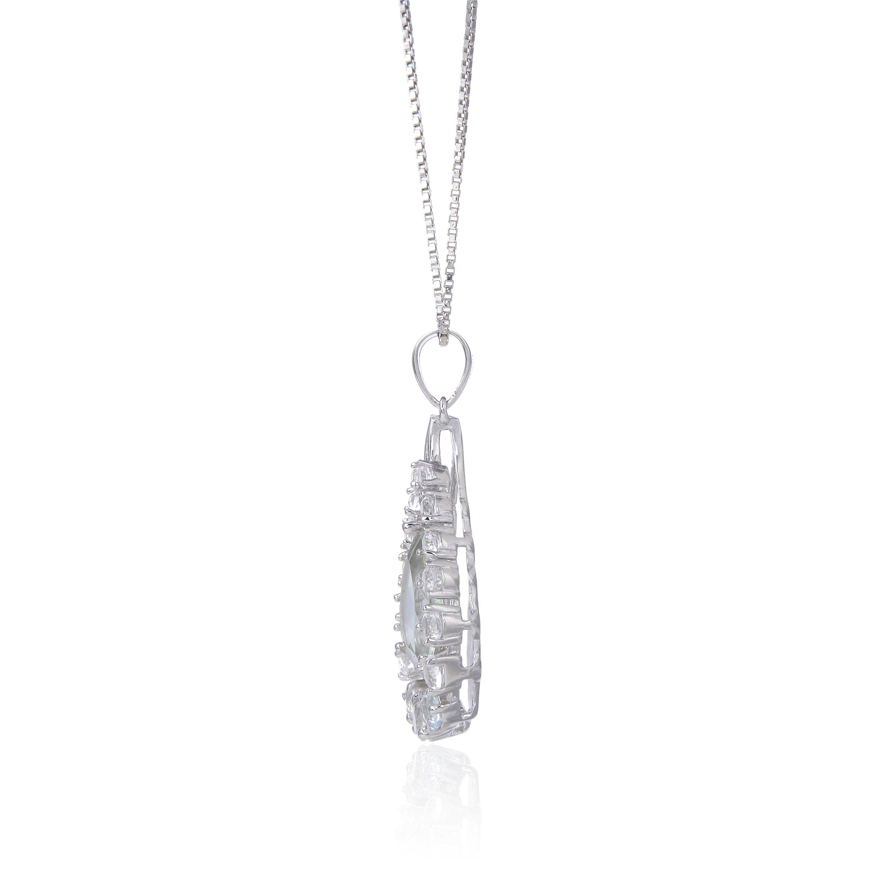 Green Amethyst Teardrop Pendant Necklace Fine Color Jewels best bridesmaid gift, best gift for girls, best gift for women, Christmas gift, dla-dm-discount-all-154898, February Birthstone, gift for her, Gift for Mom, gift for women, gift from daughter, green necklace, Mother's Day Gift, necklace for women, pear drop amethyst necklace, pear pendant, Valentine's Day gift