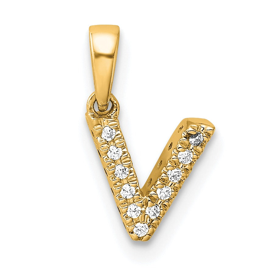 Natural Diamond Initials Bail Pendants Fine Color Jewels
