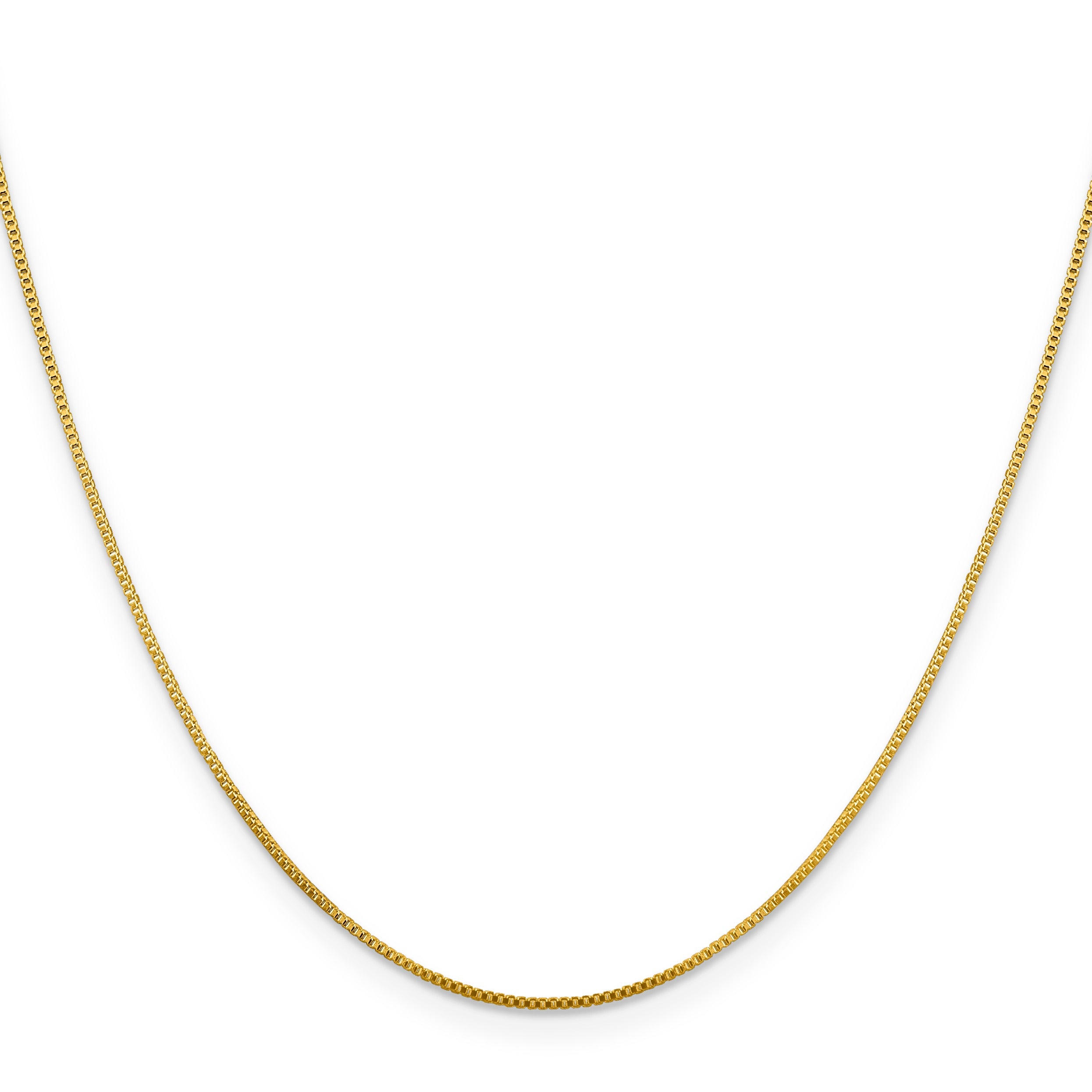 0.8 mm Gold-plated Sterling Silver Box Chain 18 inch
