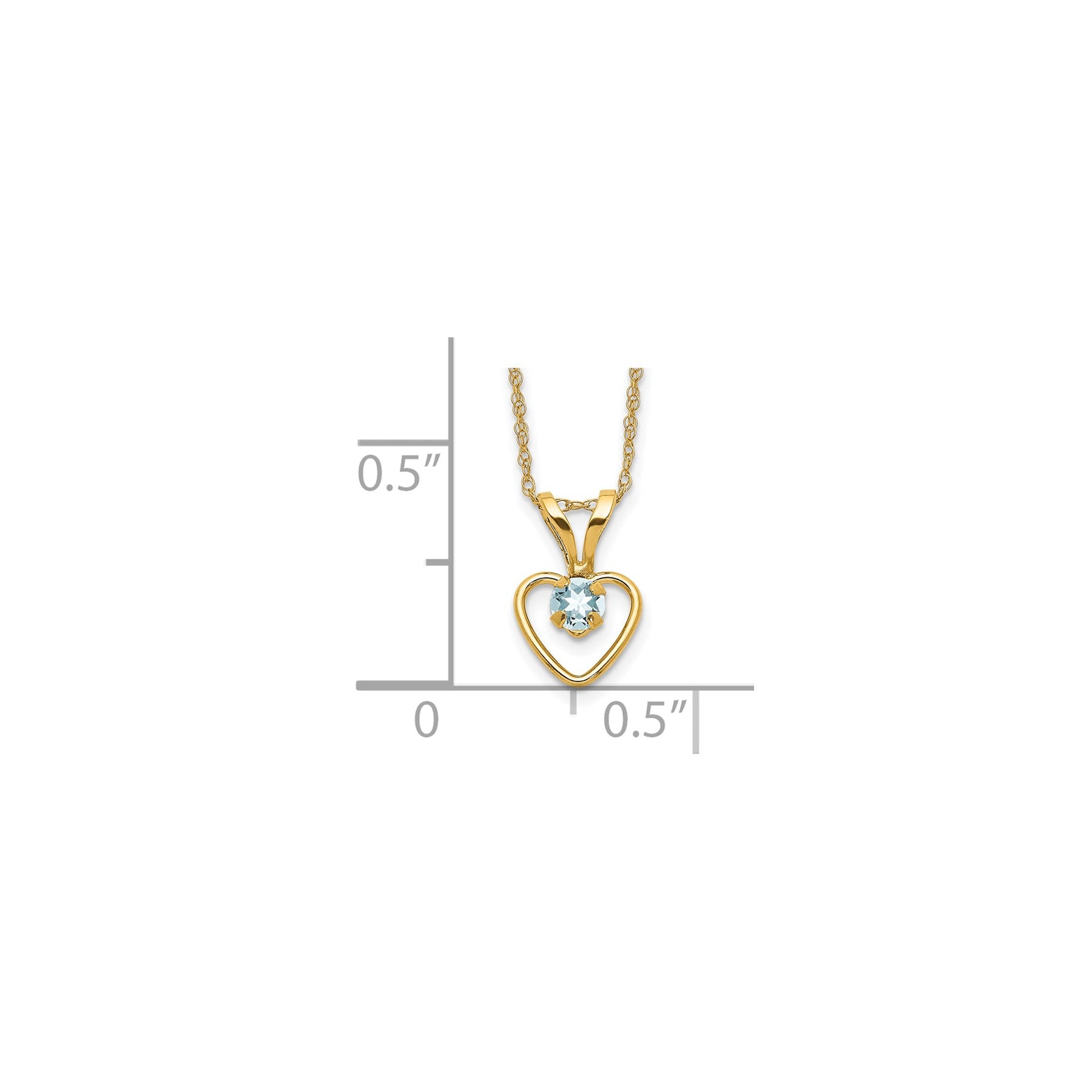 10k Yellow Gold Heart in Heart Necklace