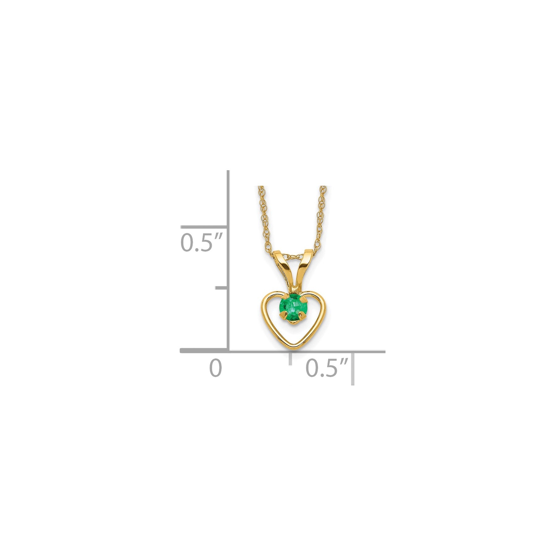 10k Yellow Gold Heart in Heart Necklace