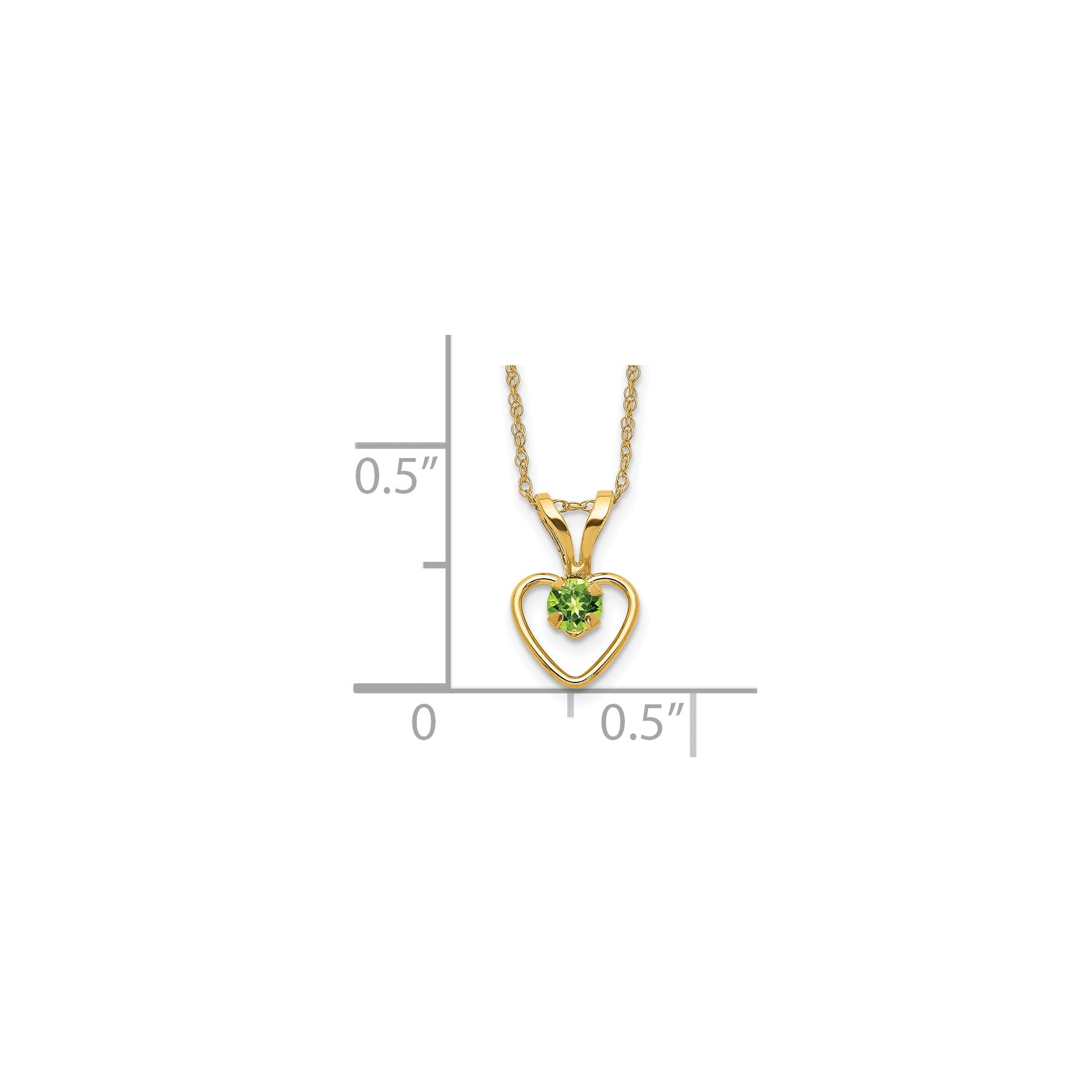 10k Yellow Gold Heart in Heart Necklace