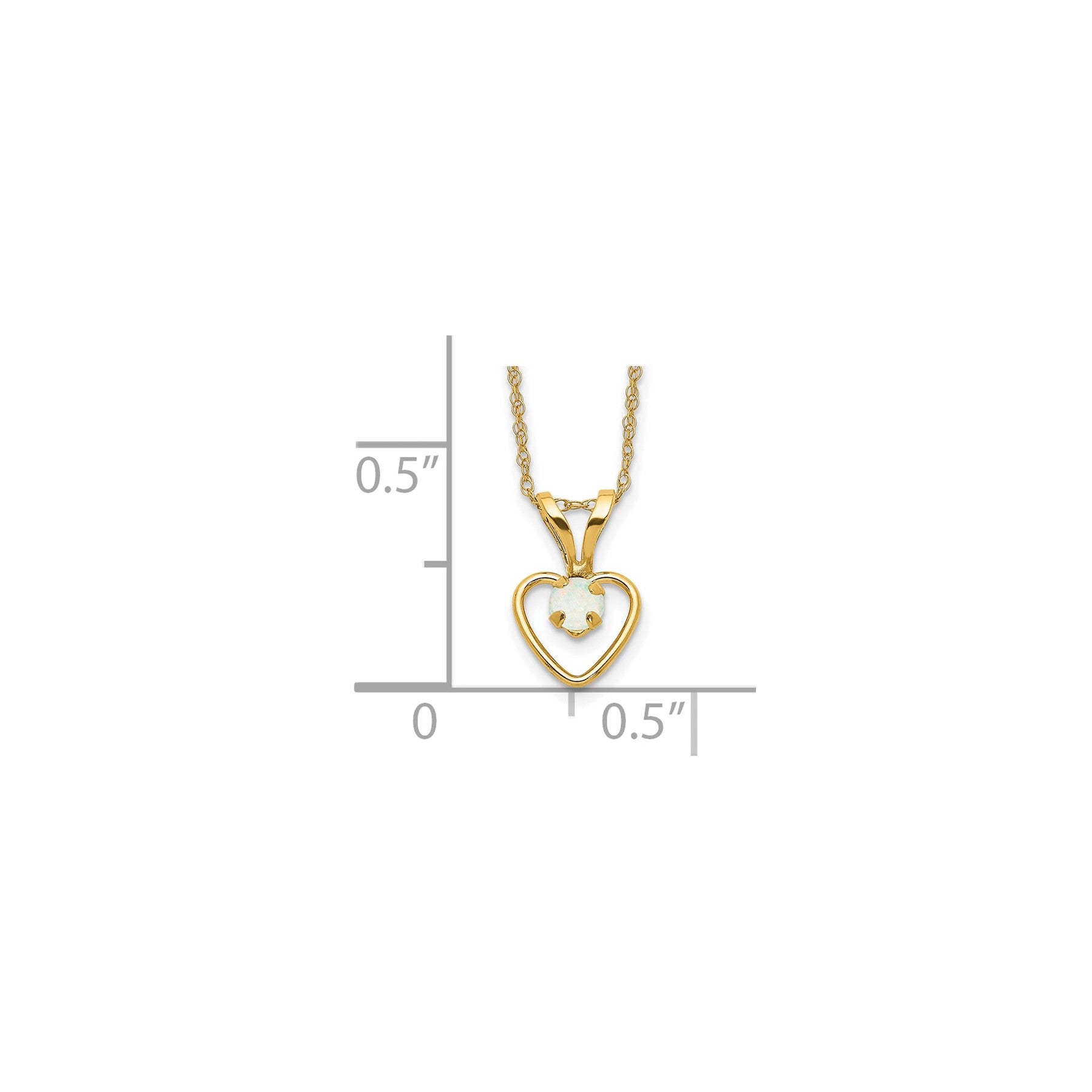 10k Yellow Gold Heart in Heart Necklace