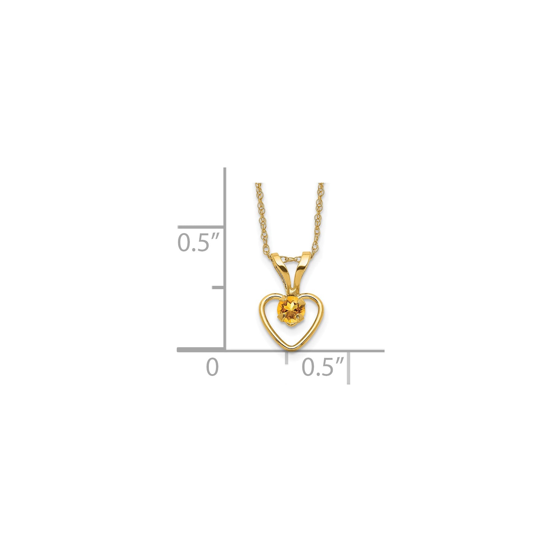 10k Yellow Gold Heart in Heart Necklace