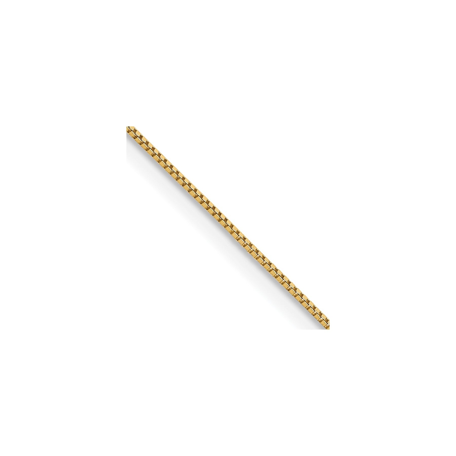 0.5 mm 14k Solid Gold Box Link Chain For Women