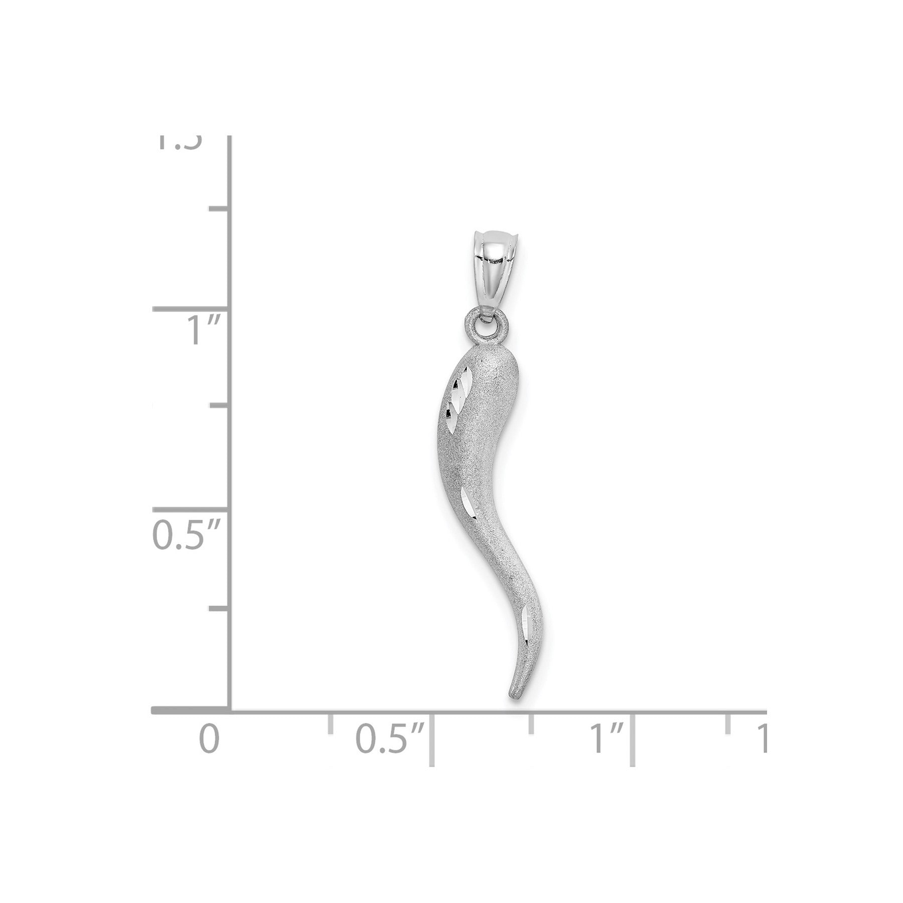 14k Gold Italian Horn Pendant
