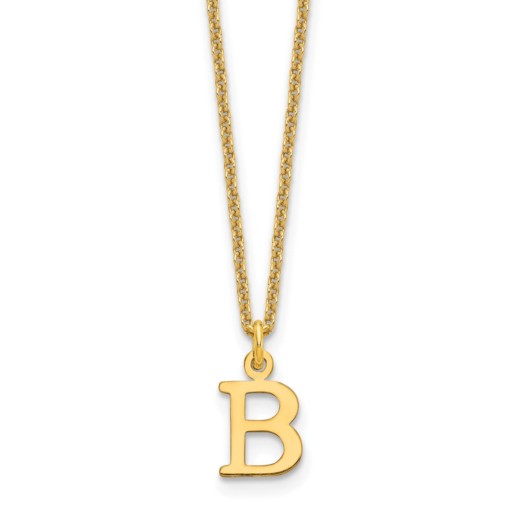 10K God Letters Initial Necklaces