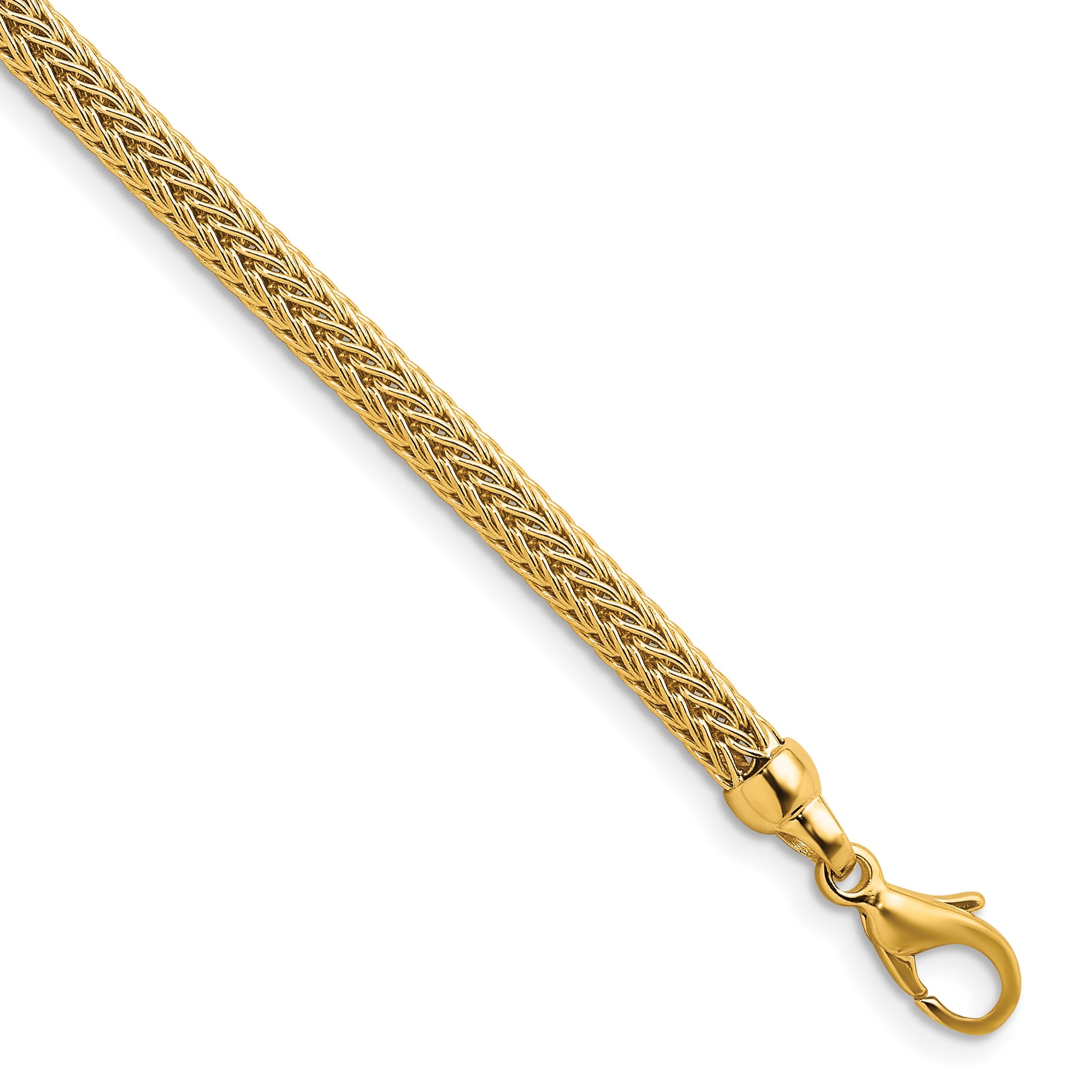 14K Yellow Gold Mesh 18 Inch Chain