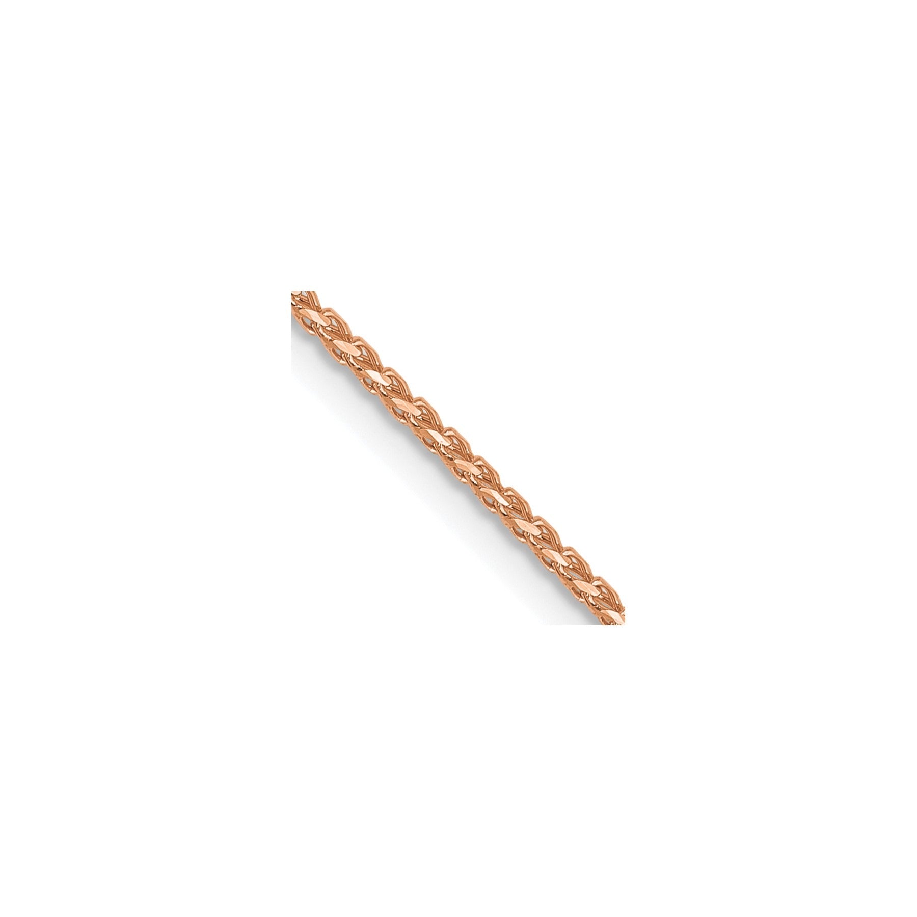 14K Rose Gold 1 mm Diamond Cut Open Franco Chain