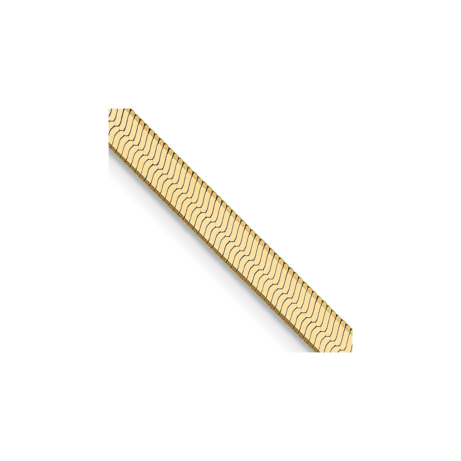 14k Yellow Gold Silky Herringbone Chain 18-inch