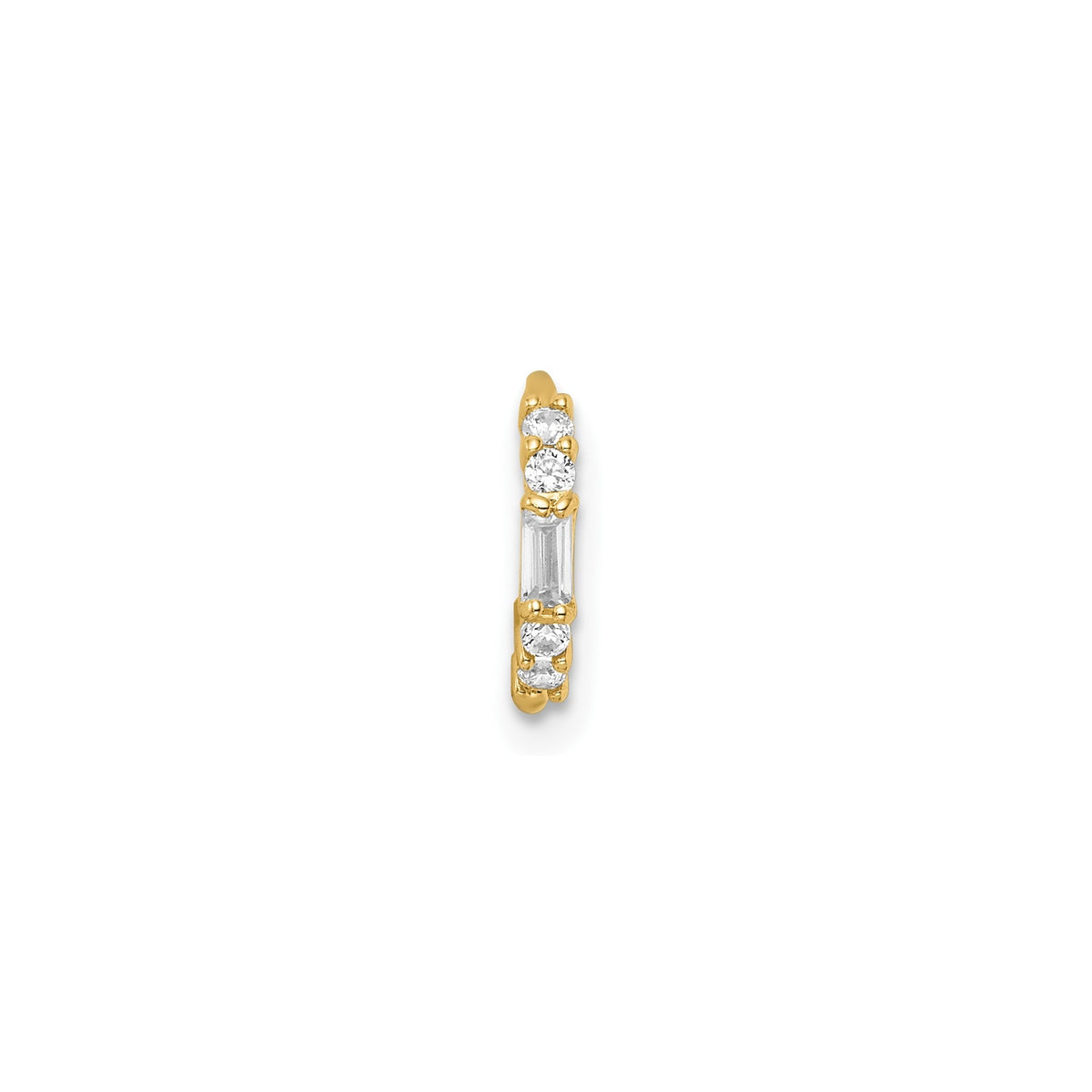 14k 20 Gauge CZ Nose Ring