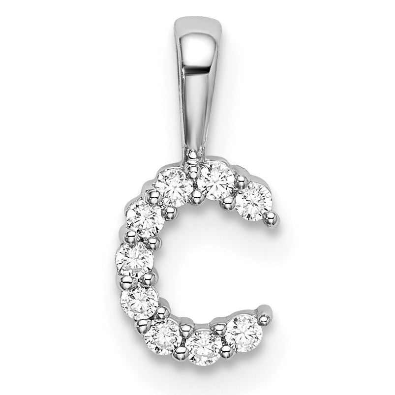 Lab Grown Diamond Initial Pave Pendants Fine Color Jewels