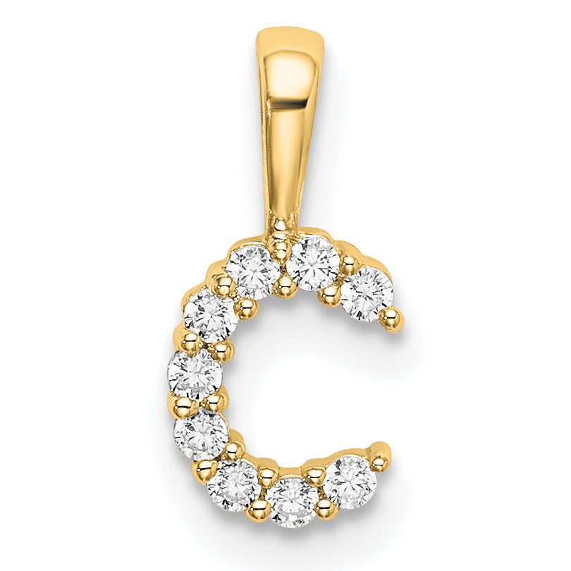 Lab Grown Diamond Initial Pave Pendants Fine Color Jewels