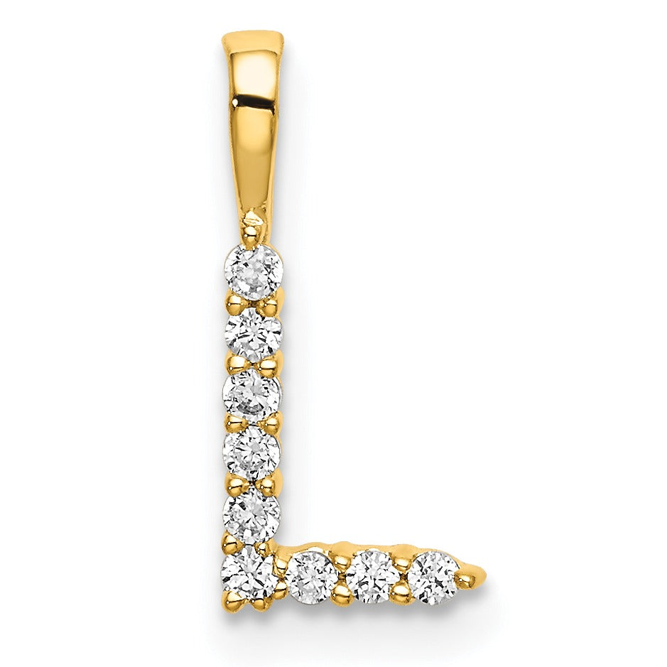 Lab Grown Diamond Initial Pave Pendants Fine Color Jewels